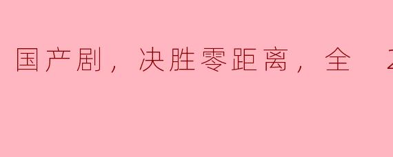 国产剧，决胜零距离，全 29集